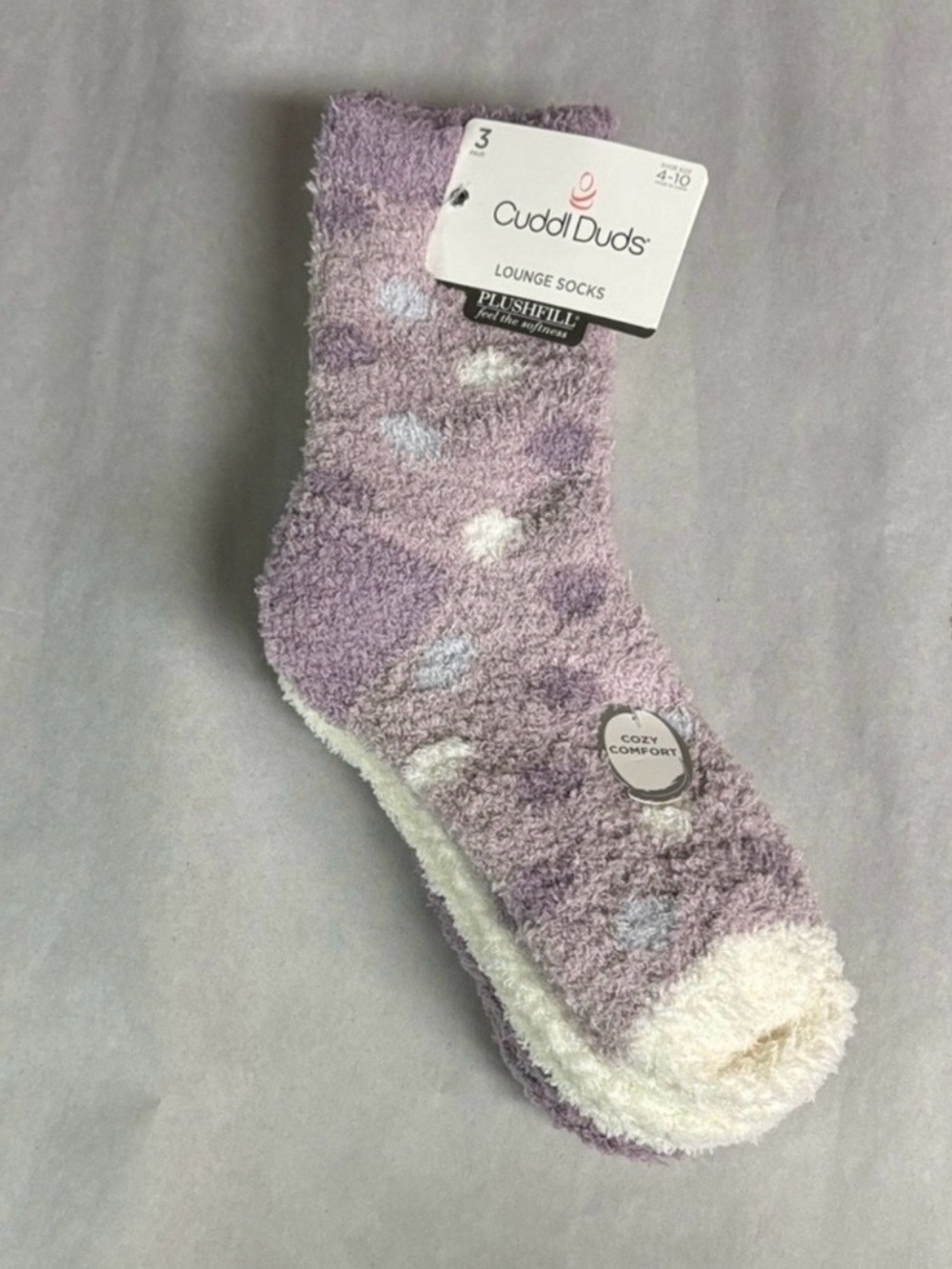 New Cuddl Duds Socks Women’s 3 Pair Soft Fuzzy Cozy Plush Lounge Socks Casual